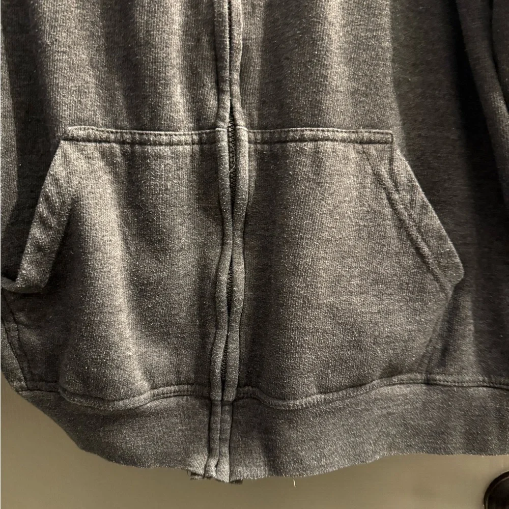 Men’s New Orleans hooded zippered front jacket in gray Size XL